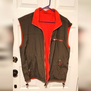 K. A. D. Men's Reversible Vest Jacket Size XL Red & Gray 1990s